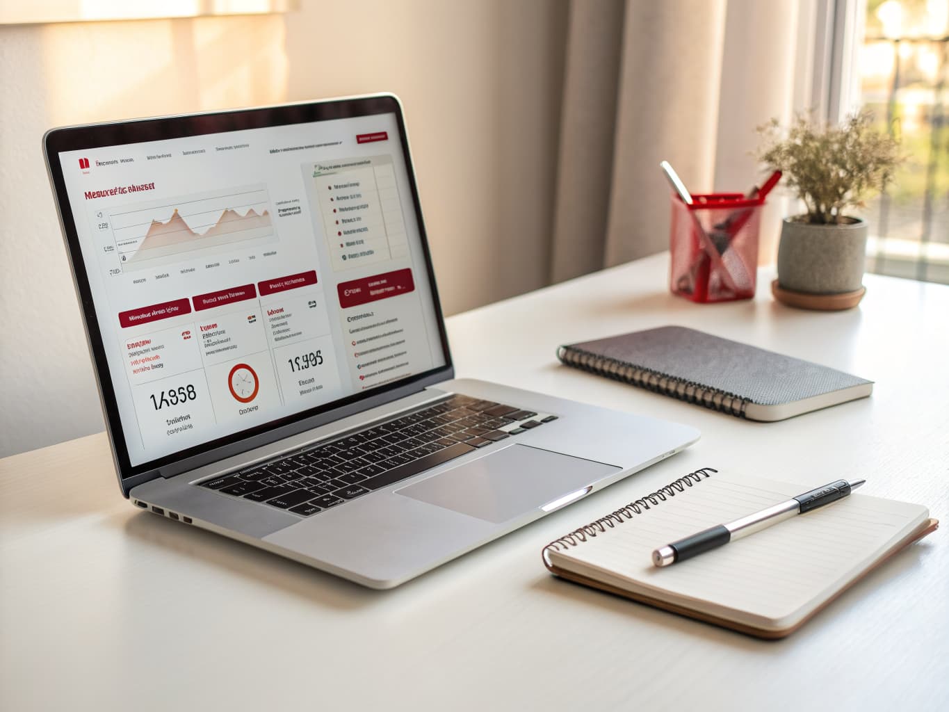 Hotel SEO analytics dashboard showing ranking and speed metrics