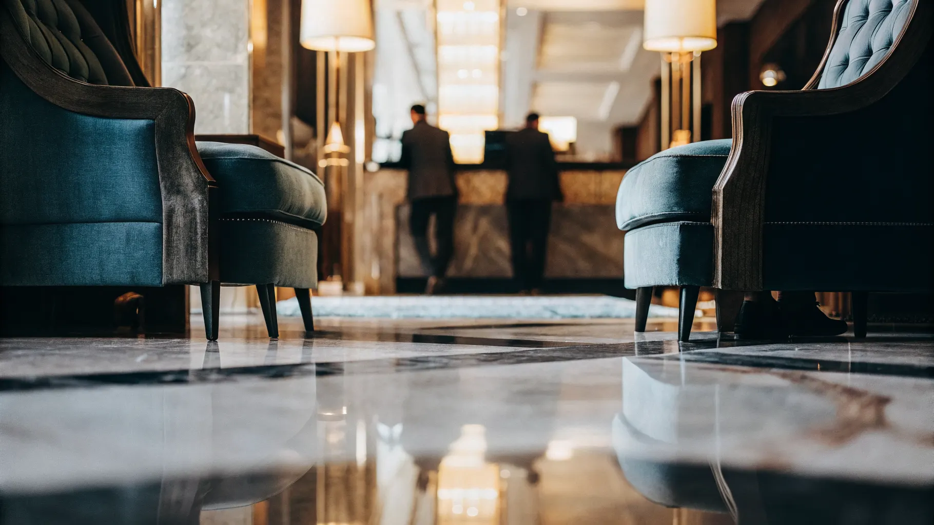 Luxury hotel lobby representing professional hospitality marketing services