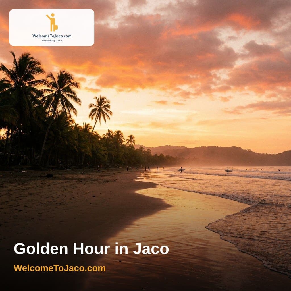 Golden Hour in Jaco — WelcomeToJaco.com social media ad