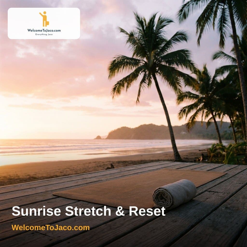 Sunrise Stretch & Reset — WelcomeToJaco.com social media ad