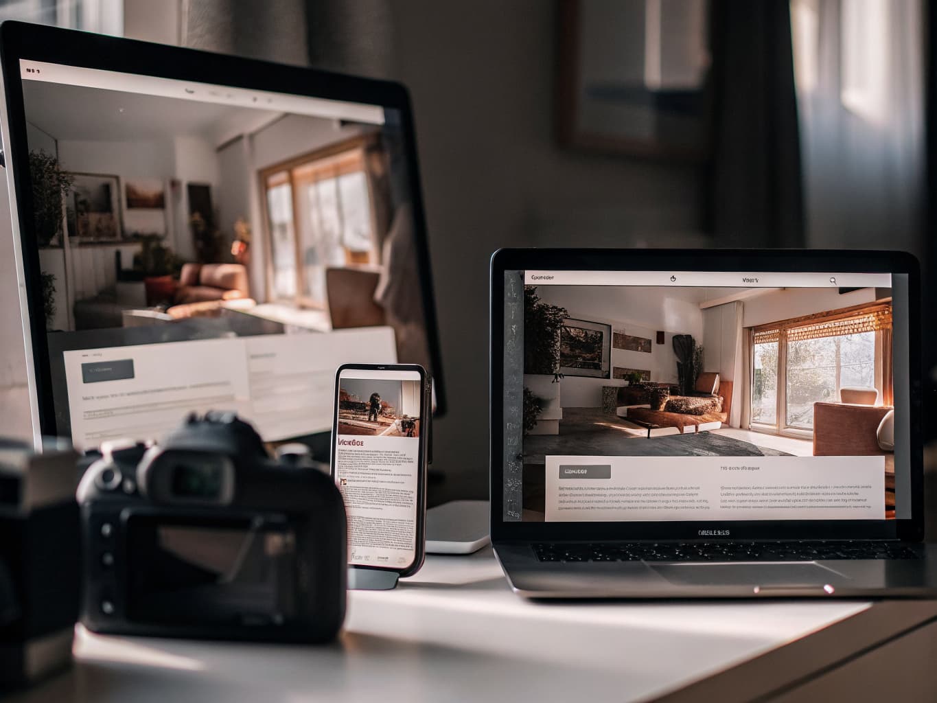 Remarketing digital advertising campaign showing targeted hotel ads across multiple devices