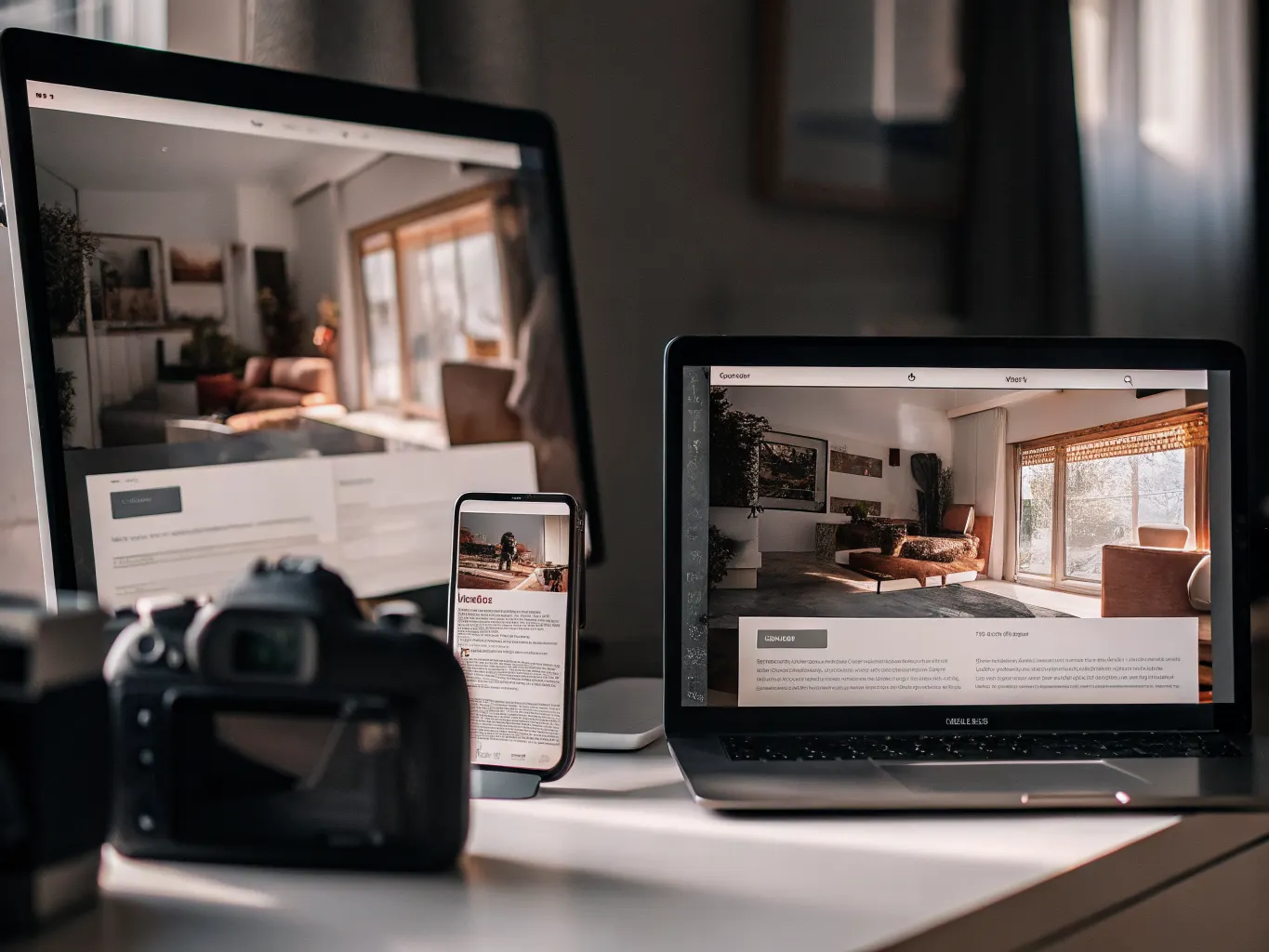 Remarketing digital advertising campaign showing targeted hotel ads across multiple devices