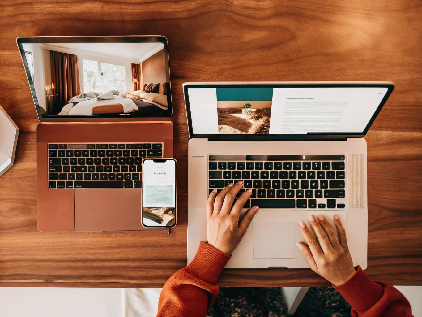 Responsive hotel website design displayed on multiple devices showing professional hospitality web presence